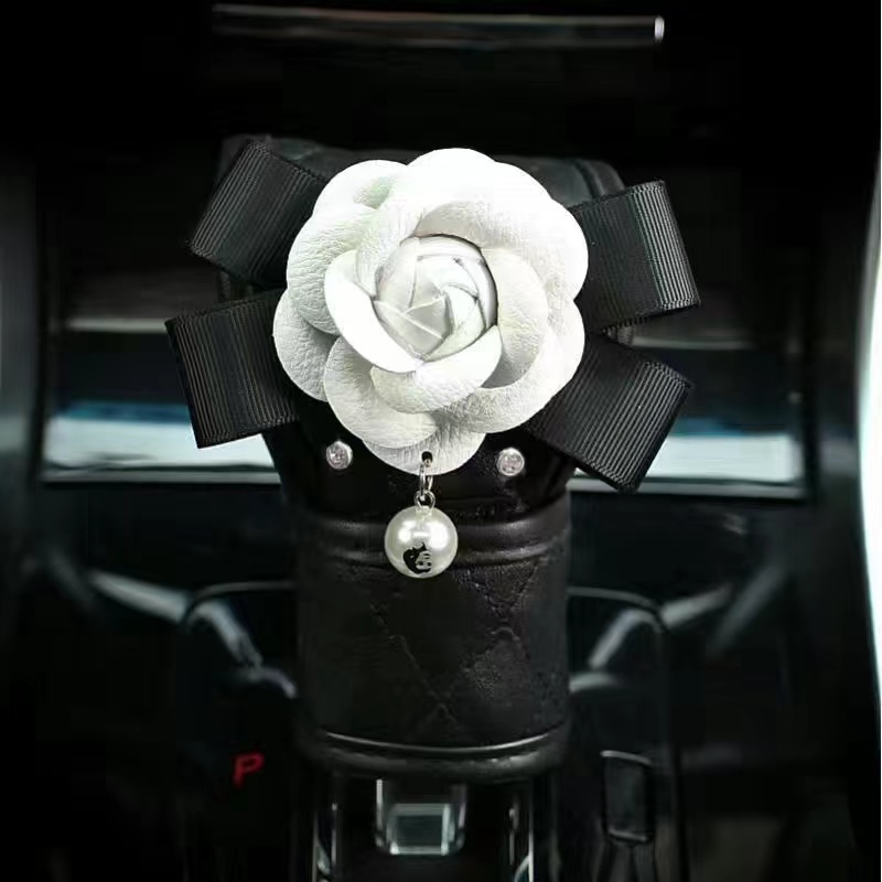 【Ready Stock】 Camellia Series Car Interior Set Accessories Handbrake Gear Cover Seat Belt Shoulder Armrest Box Pad Rearview Mirror 5gKz