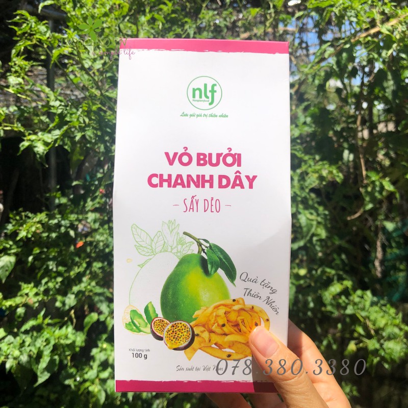 Vỏ bưởi chanh dây sấy dẻo Nong Lam Food phù hợp cho người ăn kiêng, ăn chay, bà bầu trẻ nhỏ đều dùng được