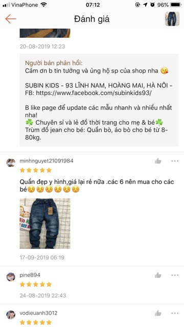 Quần jeans trẻ em SB8003 sz 30kg - 45kg quần bò bé trai bé gái cạp chun sai to (hàng có sẵn) SUBIN KIDS