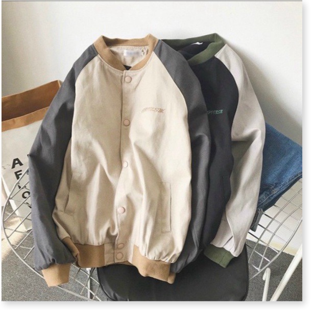 Áo Khoác Dù Nữ Bomber Phối Màu Siêu HOT