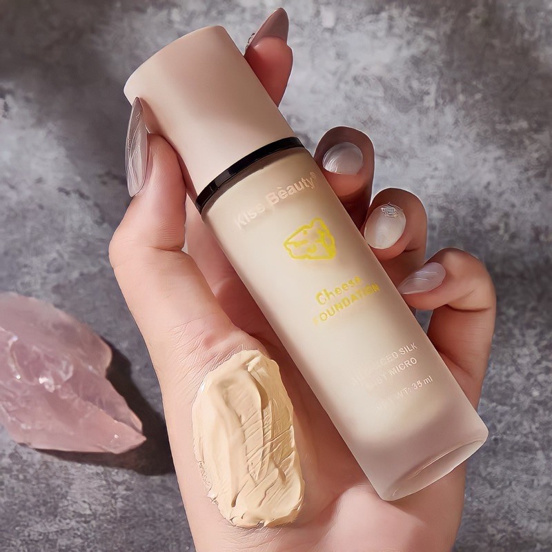 Kem Nền Che Khuyết Điểm Thần Thánh Phô Mai CHEESE KISS BEAUTY FOUNDATION Kiềm Dầu Phấn Phủ Nâng Tone