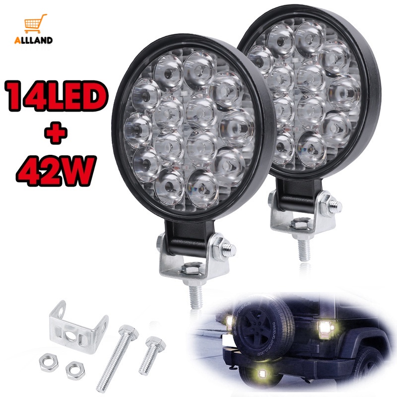 Đèn LED 14 Bóng 42W 12V 24V Chuyên Dụng Cho Xe Hơi/Xe Tải/Tàu Thuyền