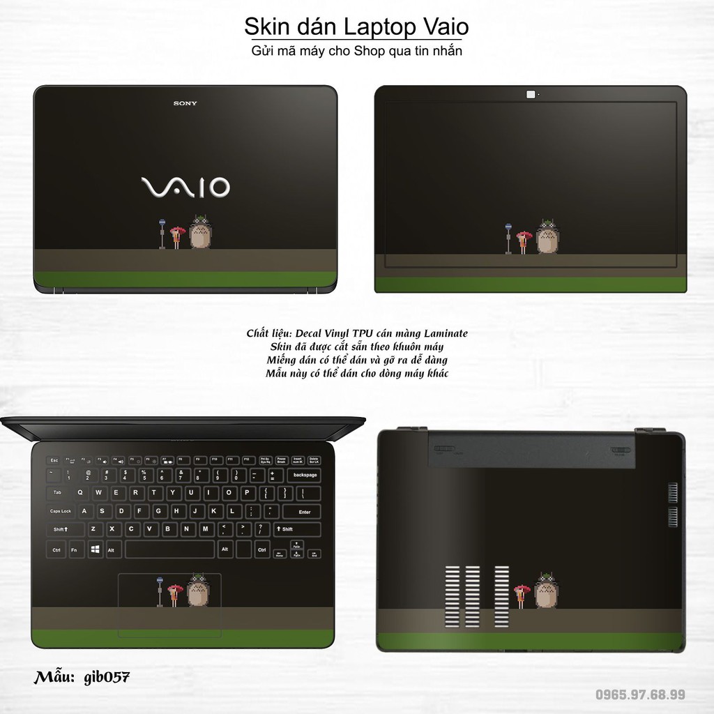 Skin dán Laptop Sony Vaio in hình Ghibli nhiều mẫu 9 (inbox mã máy cho Shop)