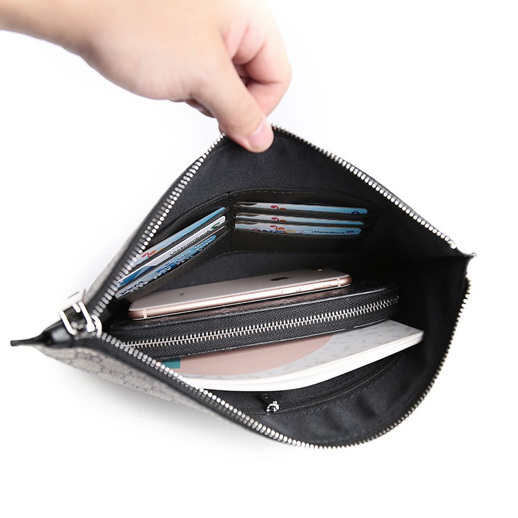 Clutch ví da nam cầm tay khóa đen CLUTCH042,bóp nam thời trang | BigBuy360 - bigbuy360.vn