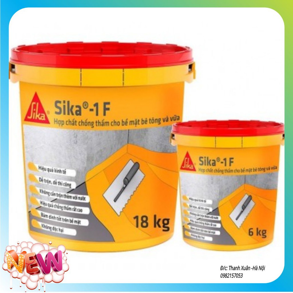 [FEESHIP-ĐT0982157053] Sika 1F Chống thấm gốc Poly Vinyl Acetate 6Kg