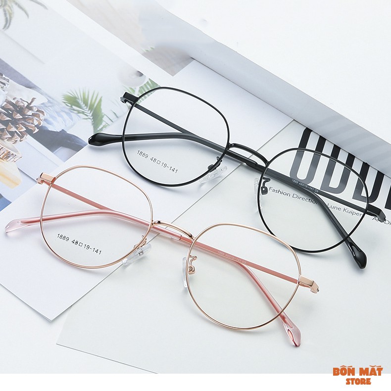 Gọng Kính Kim Loại Tròn Form Nhỏ 1889 (Tặng Hộp Khăn) | BigBuy360 - bigbuy360.vn
