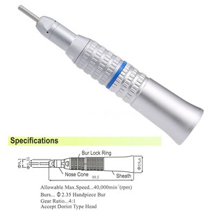[Hàng mới về] Đầu tay khoan động cơ thẳng kiểu chữ E tốc độ thấp dụng cụ nha khoa điện tử NSK