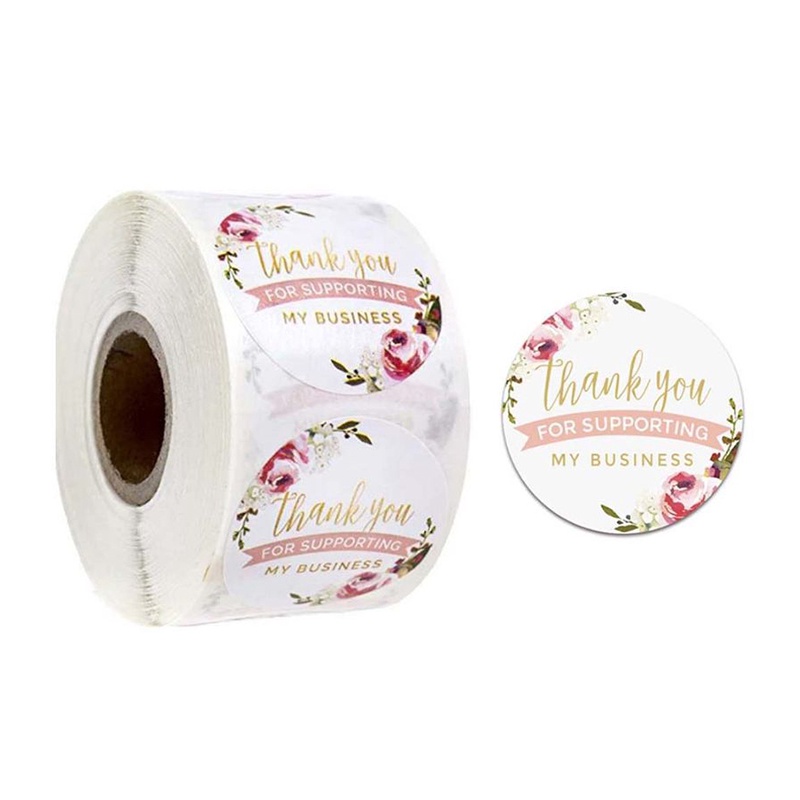 Miếng Dán Niêm Phong Bao Thư In Chữ thank you Xinh Xắn