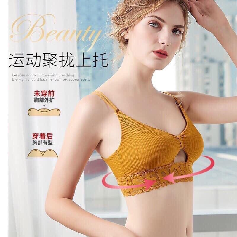 Áo Lót Bra Ren Tăm Có Đệm Nâng Ngực Cao Cấp 905