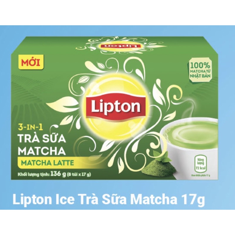 Trà sữa Lipton Matcha - Ô Long 3 trong 1