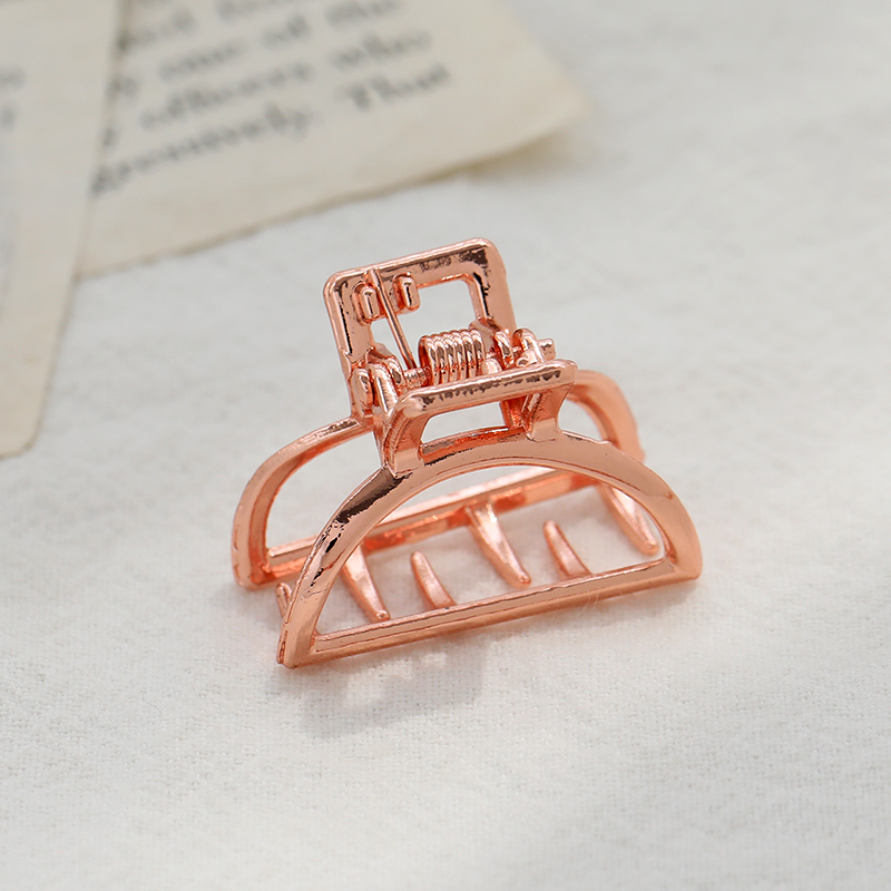 Kẹp Tóc Hợp Kim Màu Vàng Hồng Hình Bông Hoa / Vỏ Sò Xinh Xắn Phong Cách Hàn Quốc