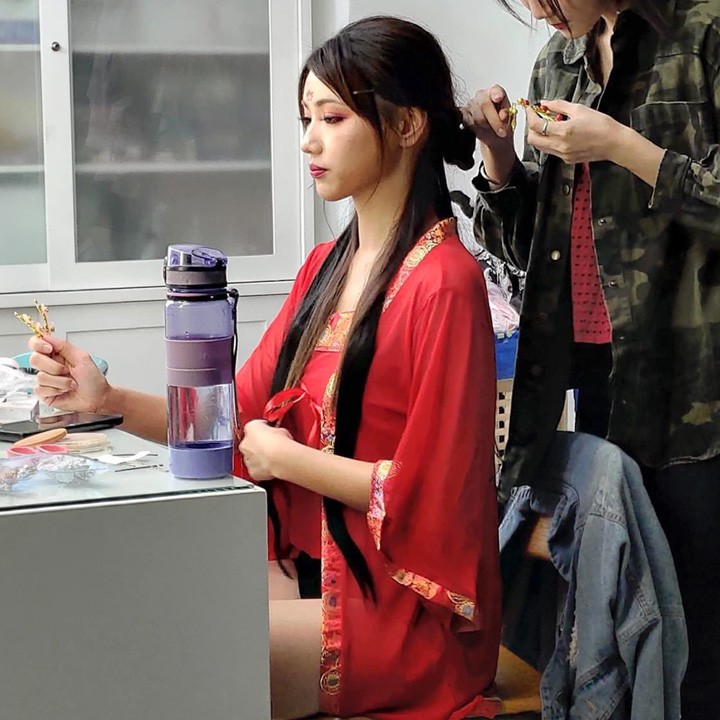 Cosplay sexy áo yếm tân nương vương phi cổ trang kèm áo choàng xuyên thấu quyến rũ | BigBuy360 - bigbuy360.vn