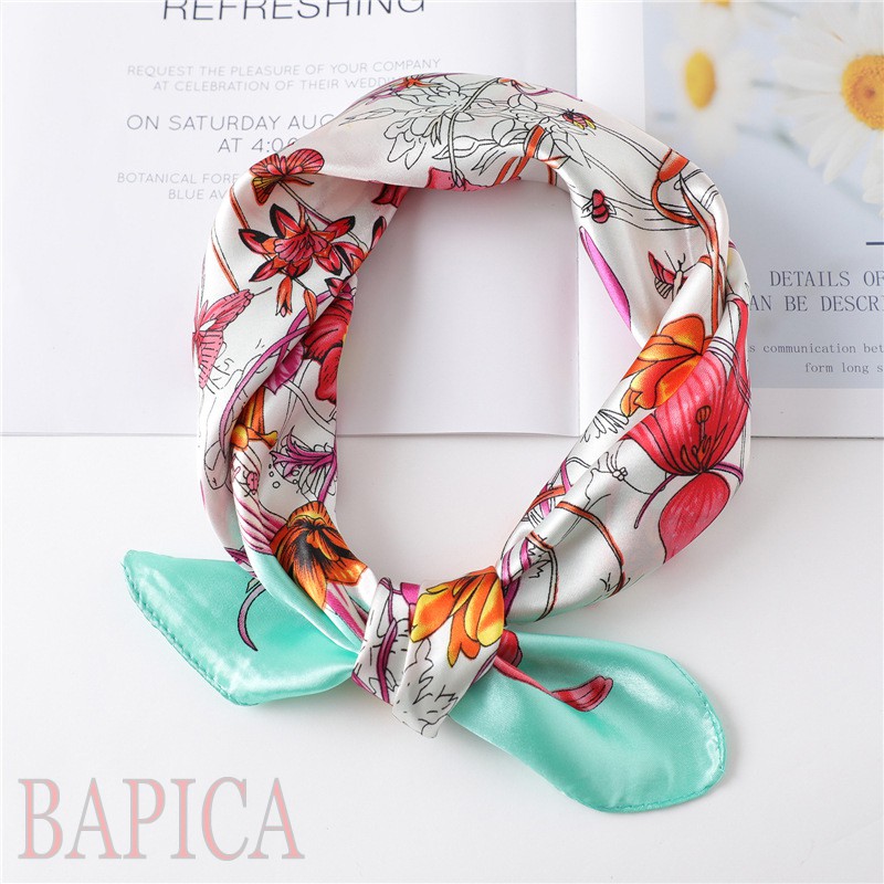 Khăn bandana quàng cổ turban lụa vuông ,khăn bandana đội đầu thời trang A12
