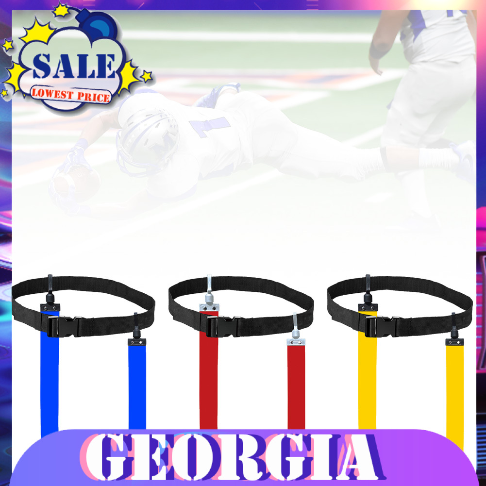 georgia American Football Match Training Belt Adjustable Rugby Flag Tag Waist Strap