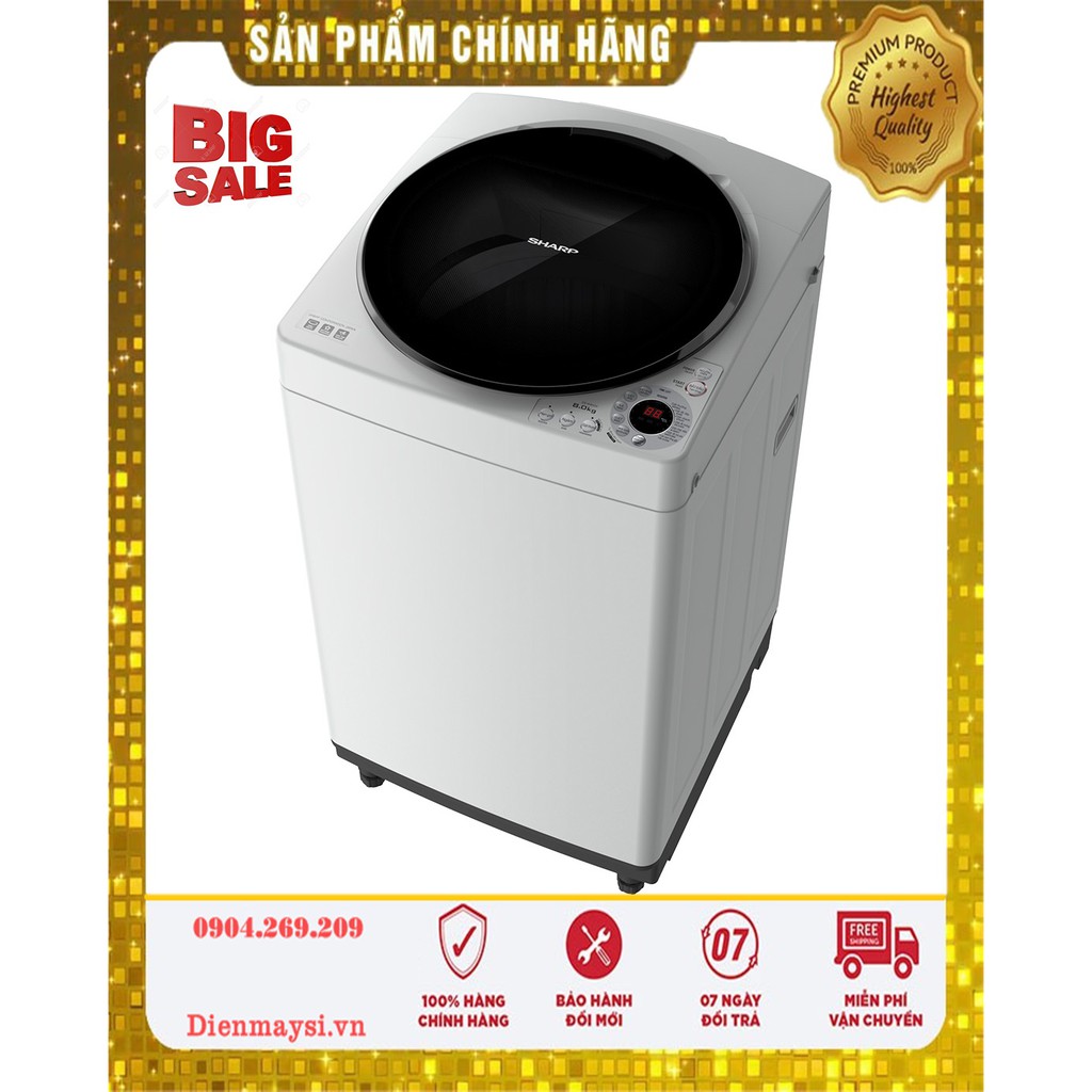 Máy giặt Sharp 8.2 kg ES-W82GV-H (Miễn phí giao tại HCM-ngoài tỉnh liên hệ shop)