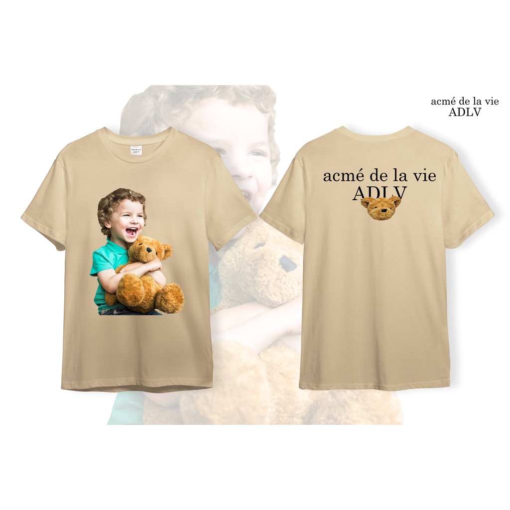 Áo ADLV Thun Cotton CAO CẤP  [Vải Cotton] - Mẫu 7 - Bé Trai Ôm Gấu Bông