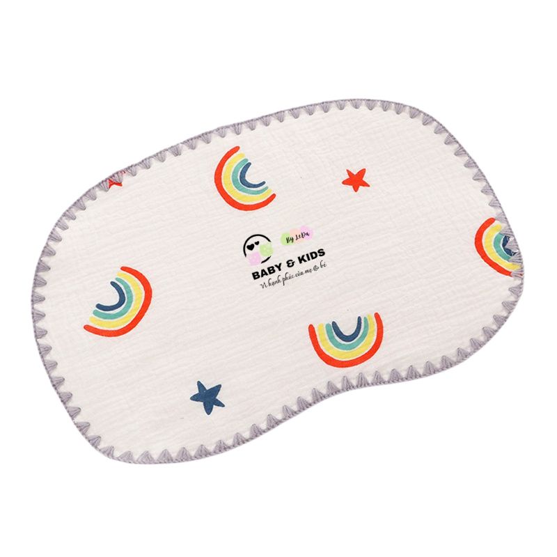Gối xô sơ sinh muslin 10 lớp mềm mại, thoáng khí, thấm mồ hôi cho bé