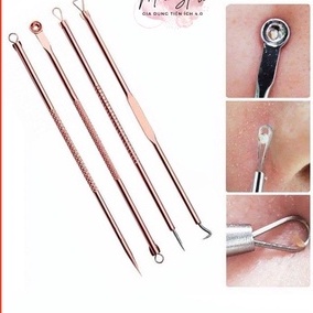 Bộ Dụng Cụ Nặn Mụn 4 Món Bằng Thép Không Gỉ Cao Cấp