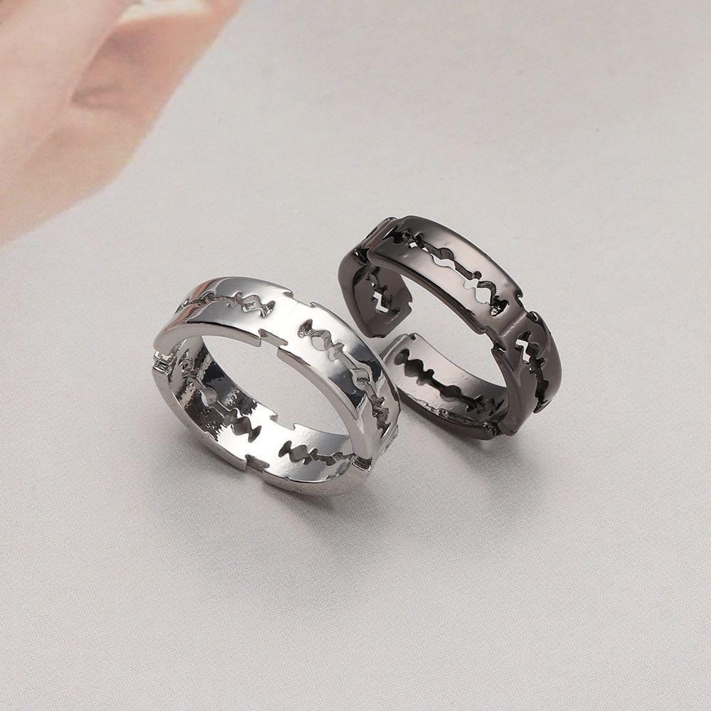 Nhẫn hình cánh quạt thời trang phong cách punk vintage cho cặp đôi