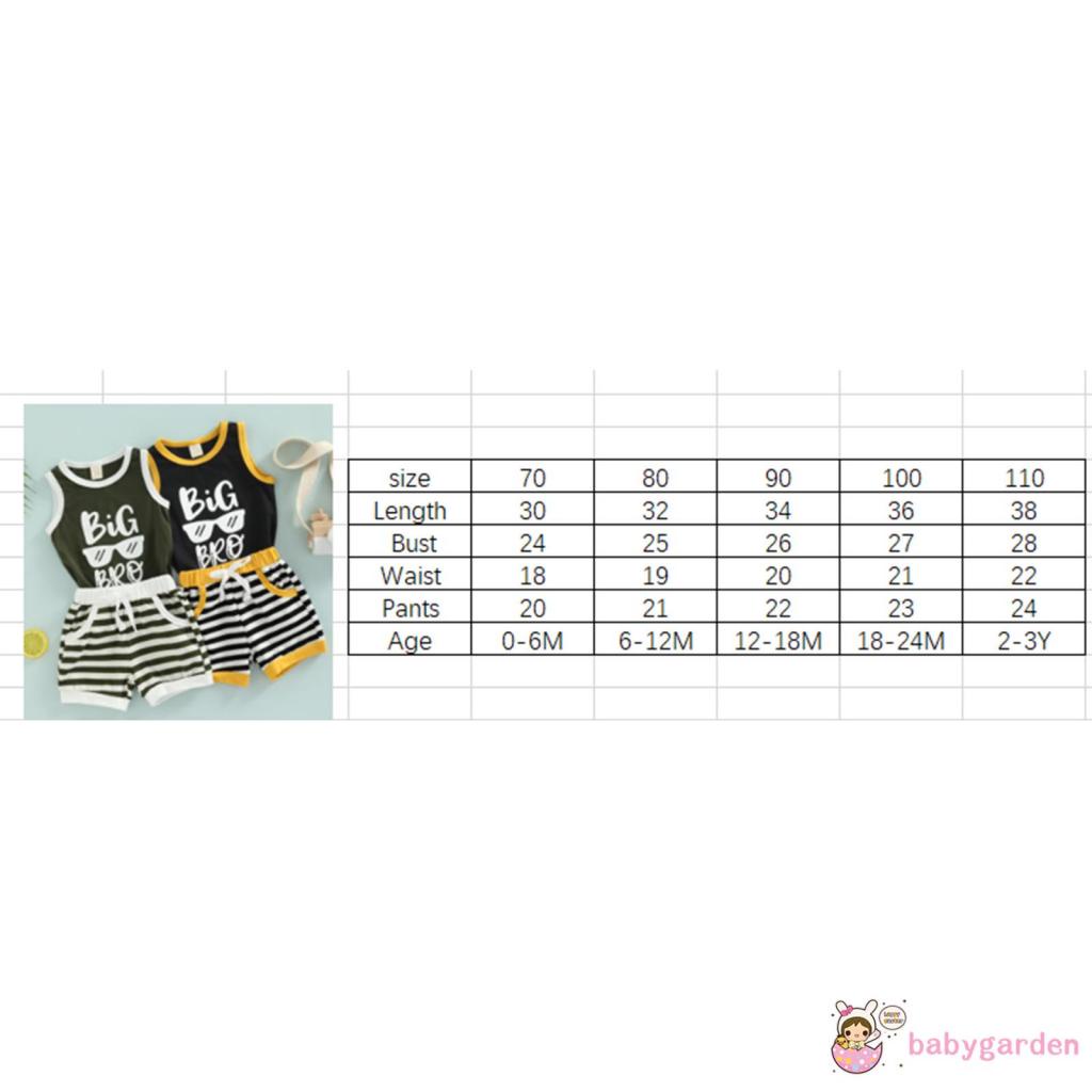 Bộ Áo Sát Nách Cổ Tròn In Chữ + Quần Short Kẻ Sọc Thời Trang Mùa Hè Cho Bé Trai 0-3 Tuổi