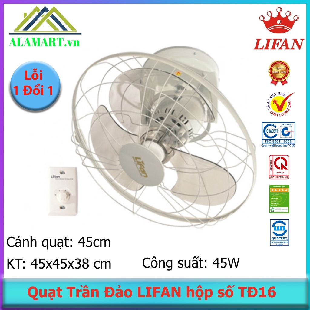 Quạt trần đảo LIFAN Hộp số TĐ16