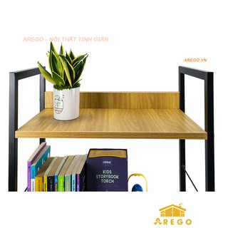 KỆ SÁCH GỖ 4 TẦNG KIỂU HÀN