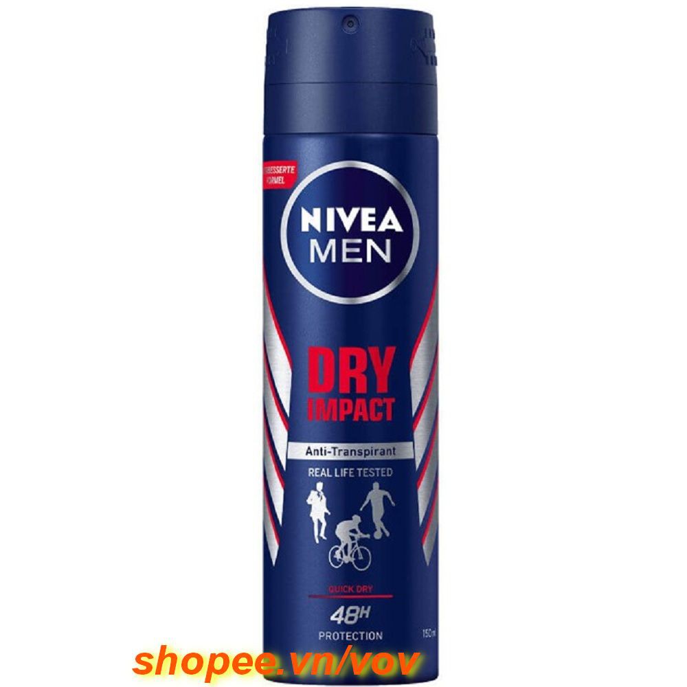 Xịt ngăn mùi Nivea nam 150ml khô thoáng - 81602