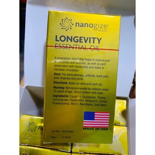 Dầu vàng Longevity essential oil (nanogize)