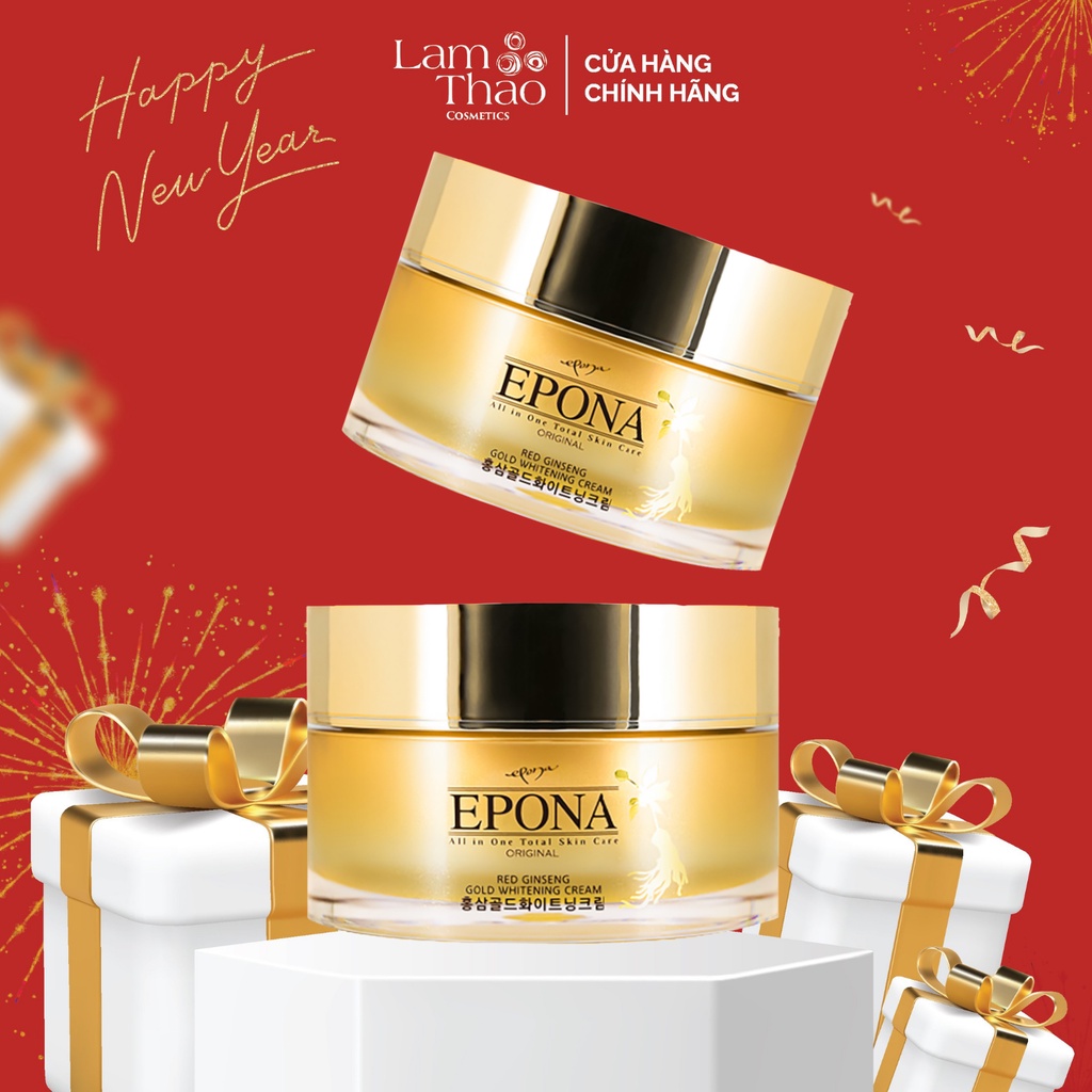 Kem Dưỡng Thâm Nám &amp; Cải Thiện Nếp Nhăn Epona Red Ginseng Gold Whitening Cream