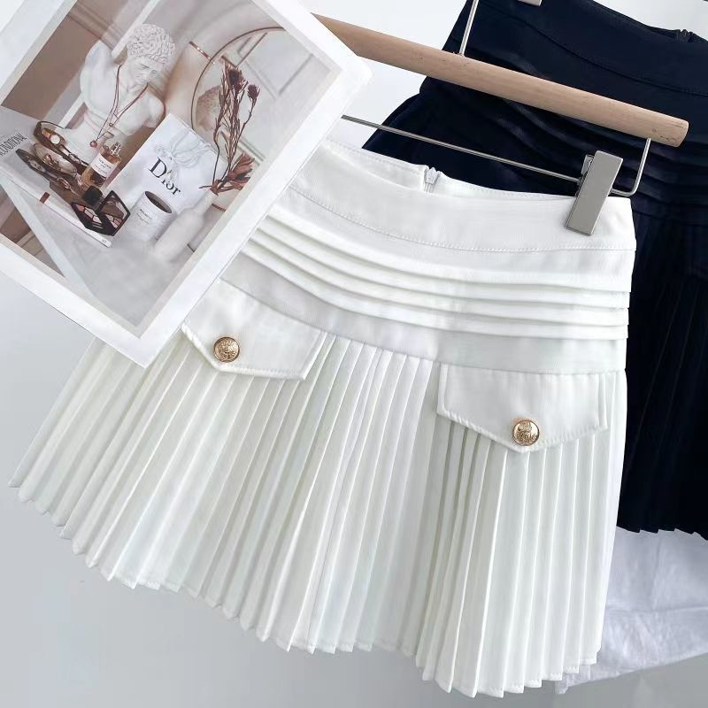 Chân Váy Ngắn Xếp Ly Màu Trơn Phong Cách Mới 2022 Cho Bé Gái