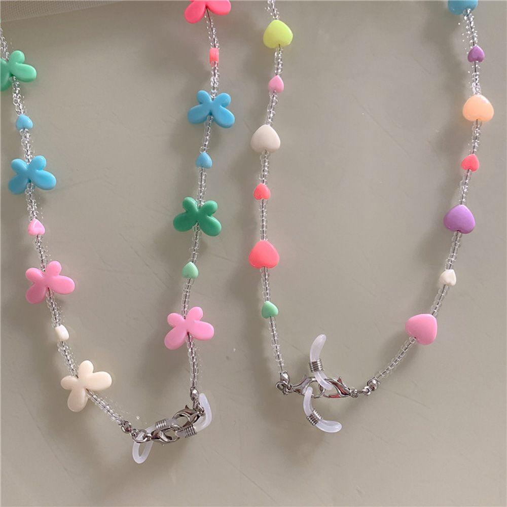 ESPO Dây Chuỗi Hạt Đeo Mắt Kính Hình Trái Tim / Bươm Bướm Nhiều Màu Sắc Dành Cho