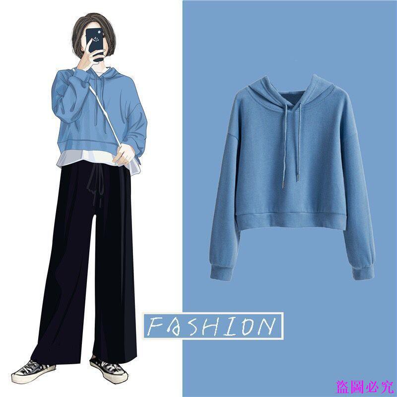 Áo hoodie dáng ngắn thời trang mùa thu dành cho nữ♡ | BigBuy360 - bigbuy360.vn