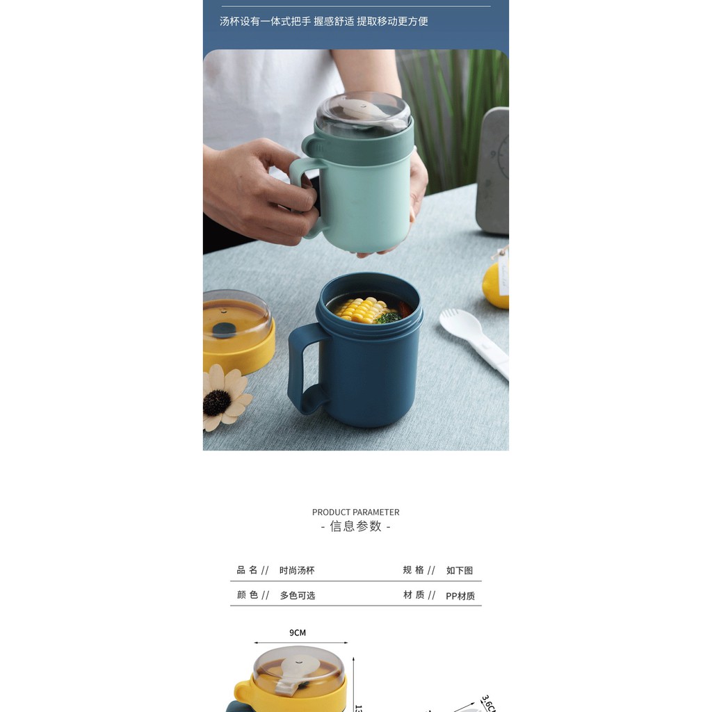 Cốc 500ml pha mỳ, pha nước tiện lợi