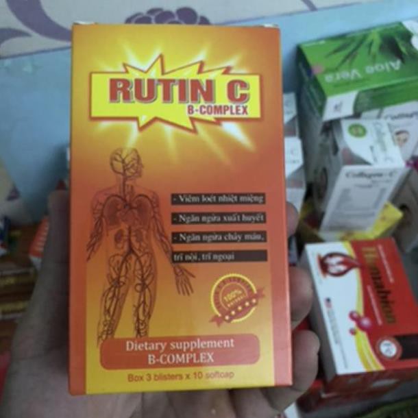 Rutin C B-complex - Hỗ trợ điều trị viêm loét miệng hộp 30 viên