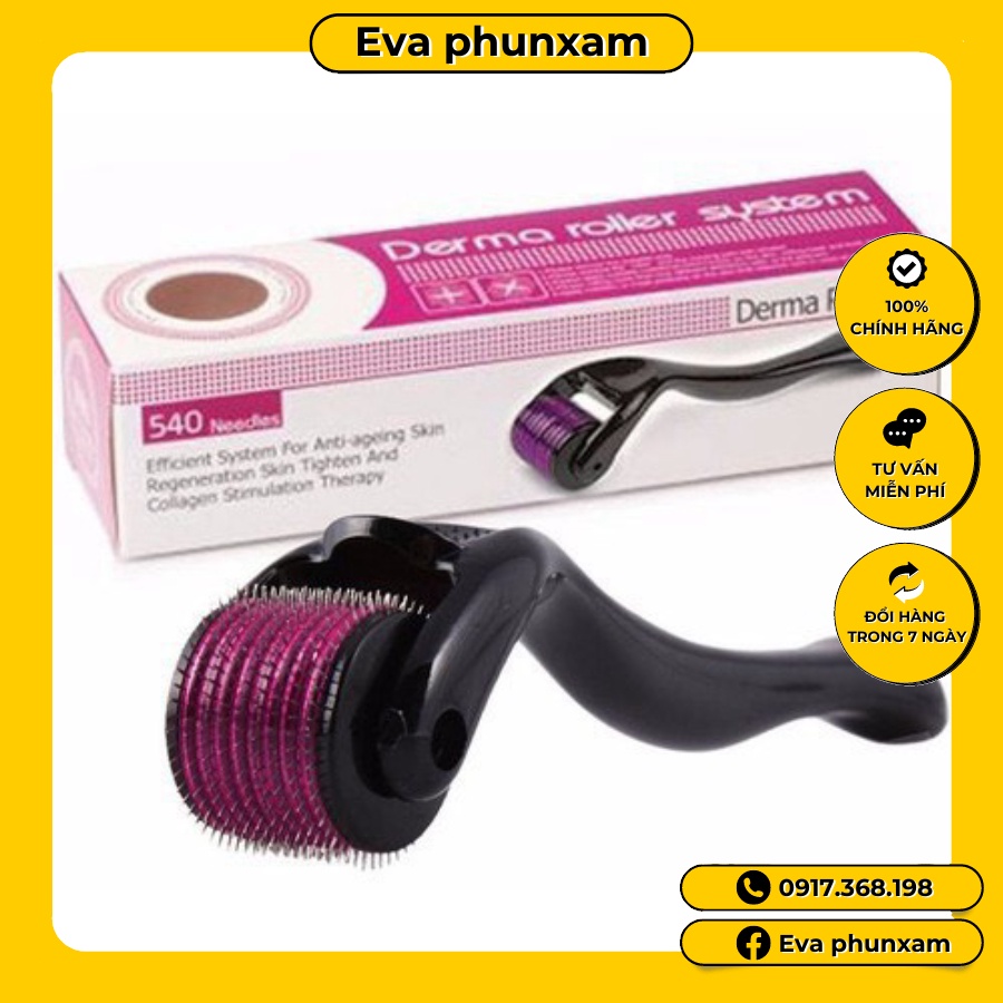 Kim tay tím 540 đầu Derma roller system dùng spa thẫm mỹ viện