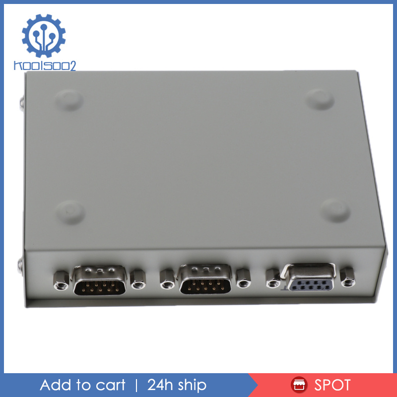 [KOOLSOO2]Metal Case 2 Port Manual RS-232 Switch for PC Sharing to Serial Device