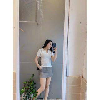 Áo thun nữ phông cổ chữ V chất cotton