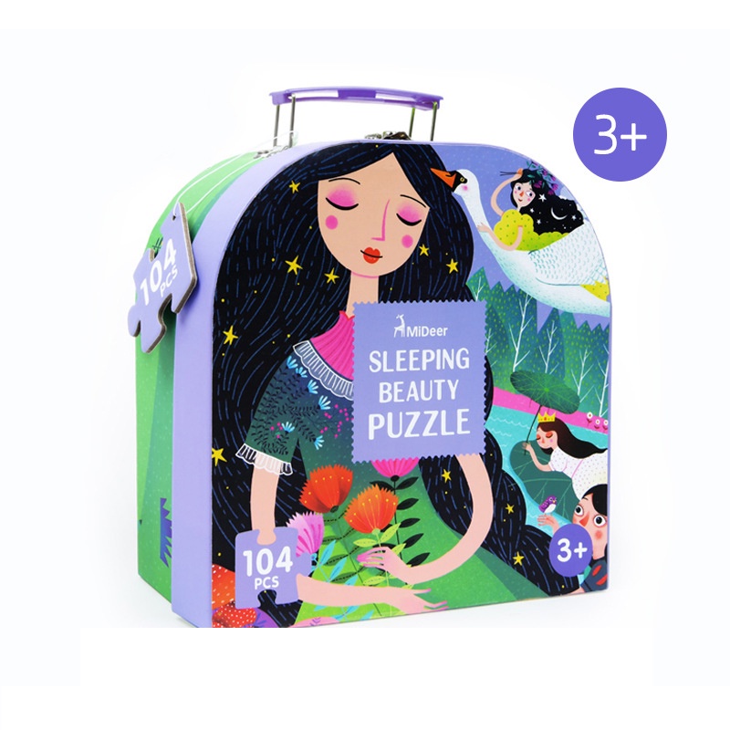 MIDEER - Bộ Ghép Hình (Puzzle) Vali 104 Mảnh Sleepping Beauty -  Nàng Công Chúa Ngủ Trong Rừng