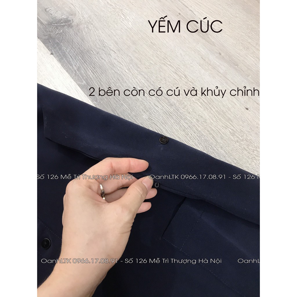 [ Hàng có sẵn] Yếm Bầu Công Sở Dáng Đính Cúc Màu Xanh Than & Màu Đen Siêu Trẻ Trung Cho Bầu {40-110kg} - Không kèm áo