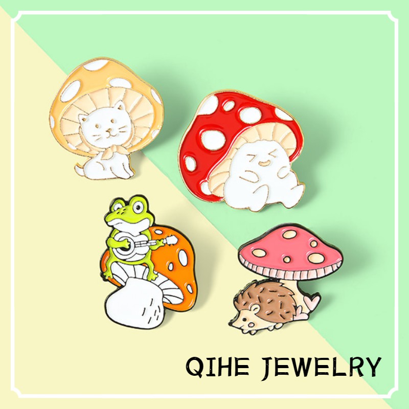 Ghim cài áo QIHE JEWELRY phong cách động vật hoạt hình dành cho trẻ em