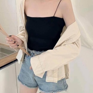 Áo croptop hai dây basic dễ phối đồ