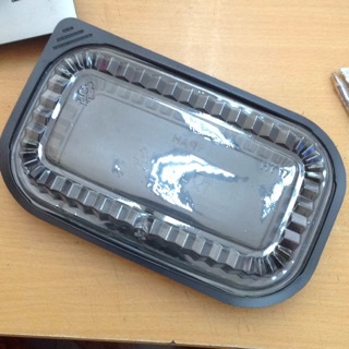 50 Hộp nhựa có nắp 23 x 14 x 4 cm đậy chữ nhật đế đen HT17 sushi, rau câu, trái cây - Plastic box