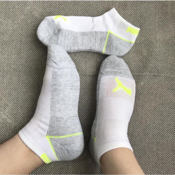 Tất vớ nữ Puma cổ ngắn lót lông xù vnxk xuất dư xịn êm thoáng chân thấm hút mồ hôi