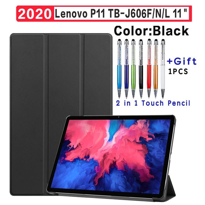 Bao Da Pu Nắp Gập Từ Tính Thời Trang Sang Trọng Cho Lenovo Xiaoxin Pad P11 J606F Lenovo P11 Tb-J606F J606N