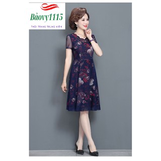 Váy Lưới ngắn tay cho mẹ