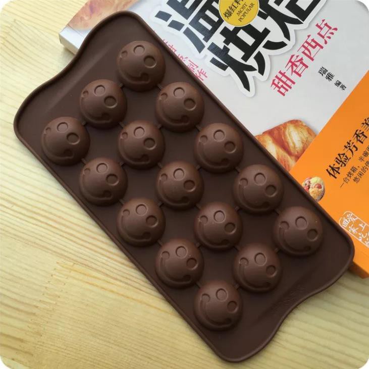 khuôn silicon 15 mặt cười