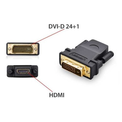 [Mã ELHACE giảm 4% đơn 300K] Đầu Chuyển Đổi DVI 24+1 Sang HDMI âm UGREEN 20124 - Hàng Chính Hãng