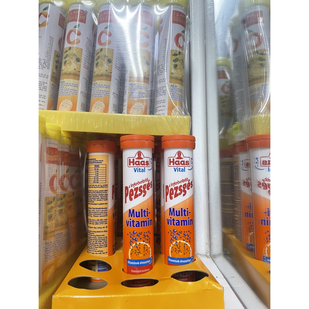 [ CHÍNH HÃNG ] Viên sủi cam Haas Multi -Vitamin Pezsges Hungari - Tuýp 20 viên