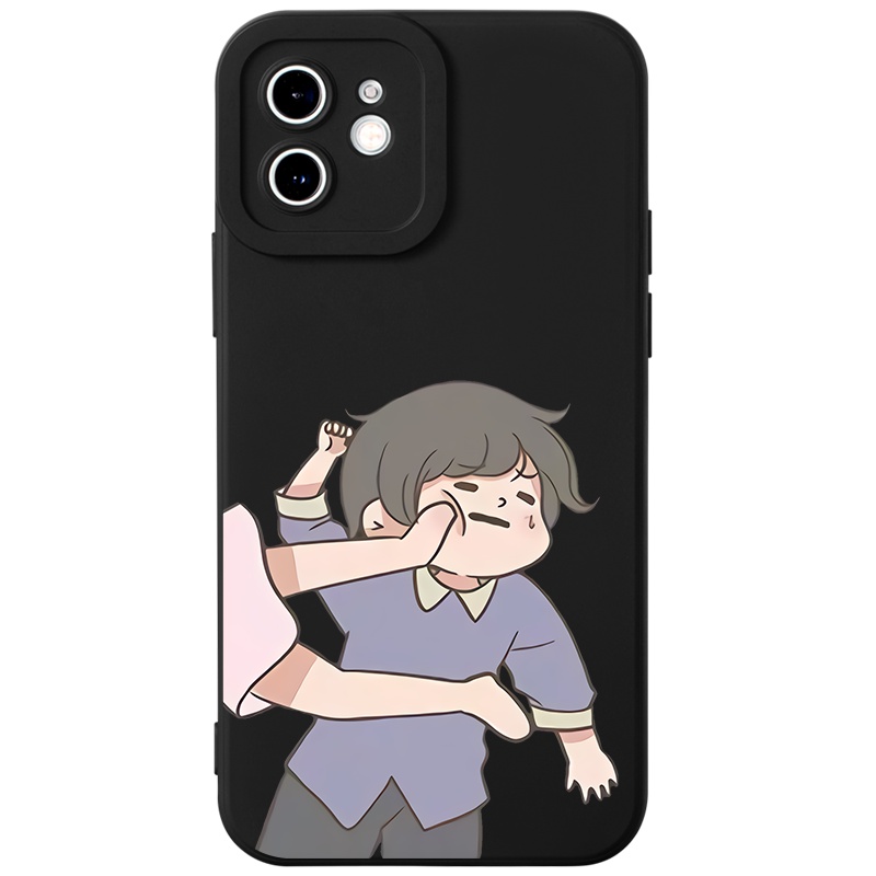 Ốp lưng GUMAN mềm ngộ nghĩnh cặp đôi dễ thương đẹp cho iPhone 14 13 12 11 Pro Max SE 2020 X XR XS 8 7 6S 6 Plus kute XYB451