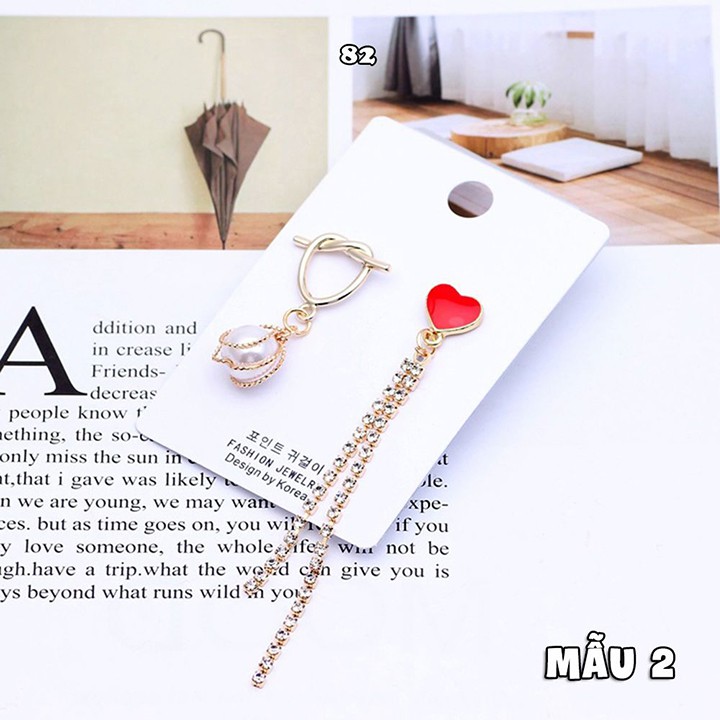 BÔNG TAI SÀNH ĐIỆU ĐỐI XỨNG 2 MẪU KHÁC NHAU TINH TẾ AH82